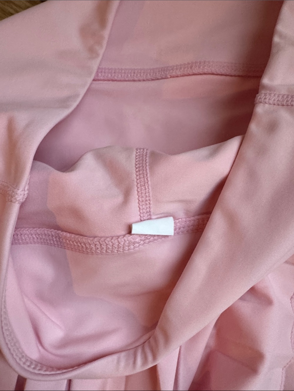 S Gold Hinge Pleated Athletic Tennis Skirt in Baby Blush Pink w minor flaws - Picture 4 of 5
